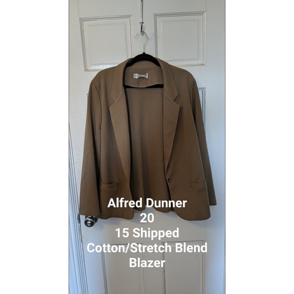 Tan Cotton/Stretch Blend Blazer